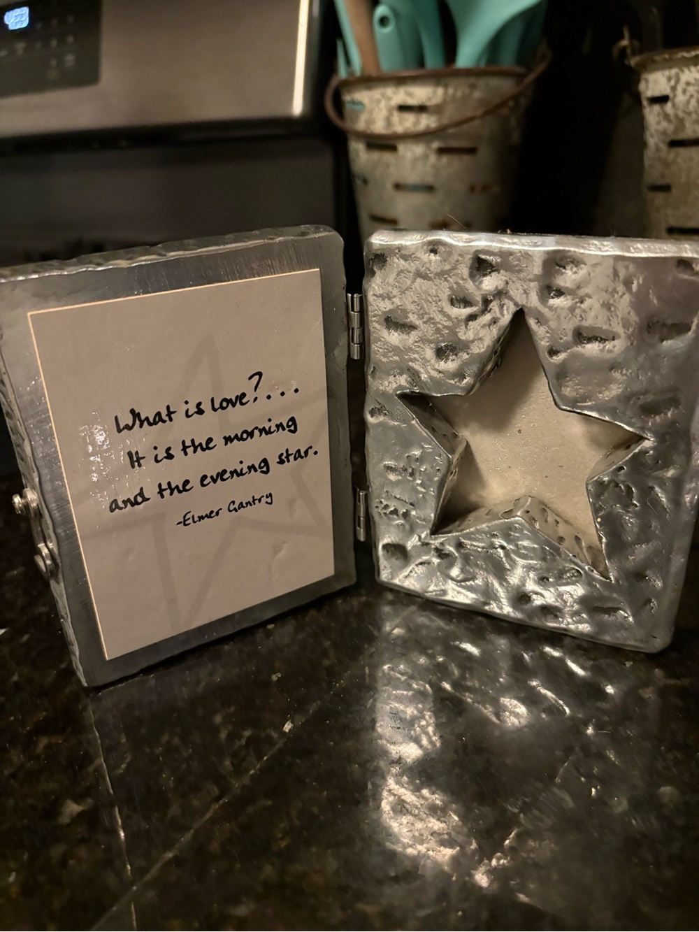 Silver Star Hinged Decorative Photo Frame